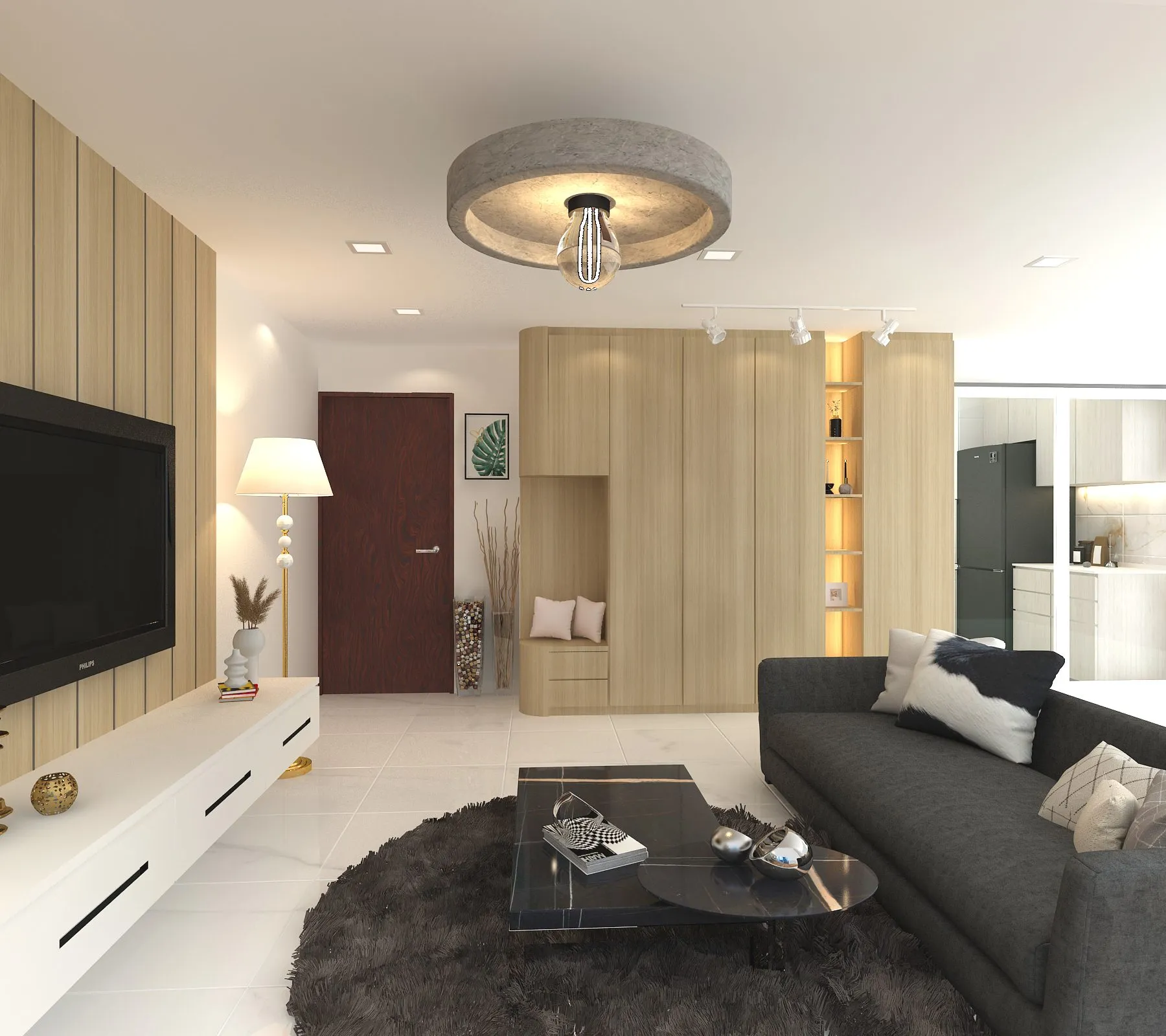 Renovated living room by Home Reno